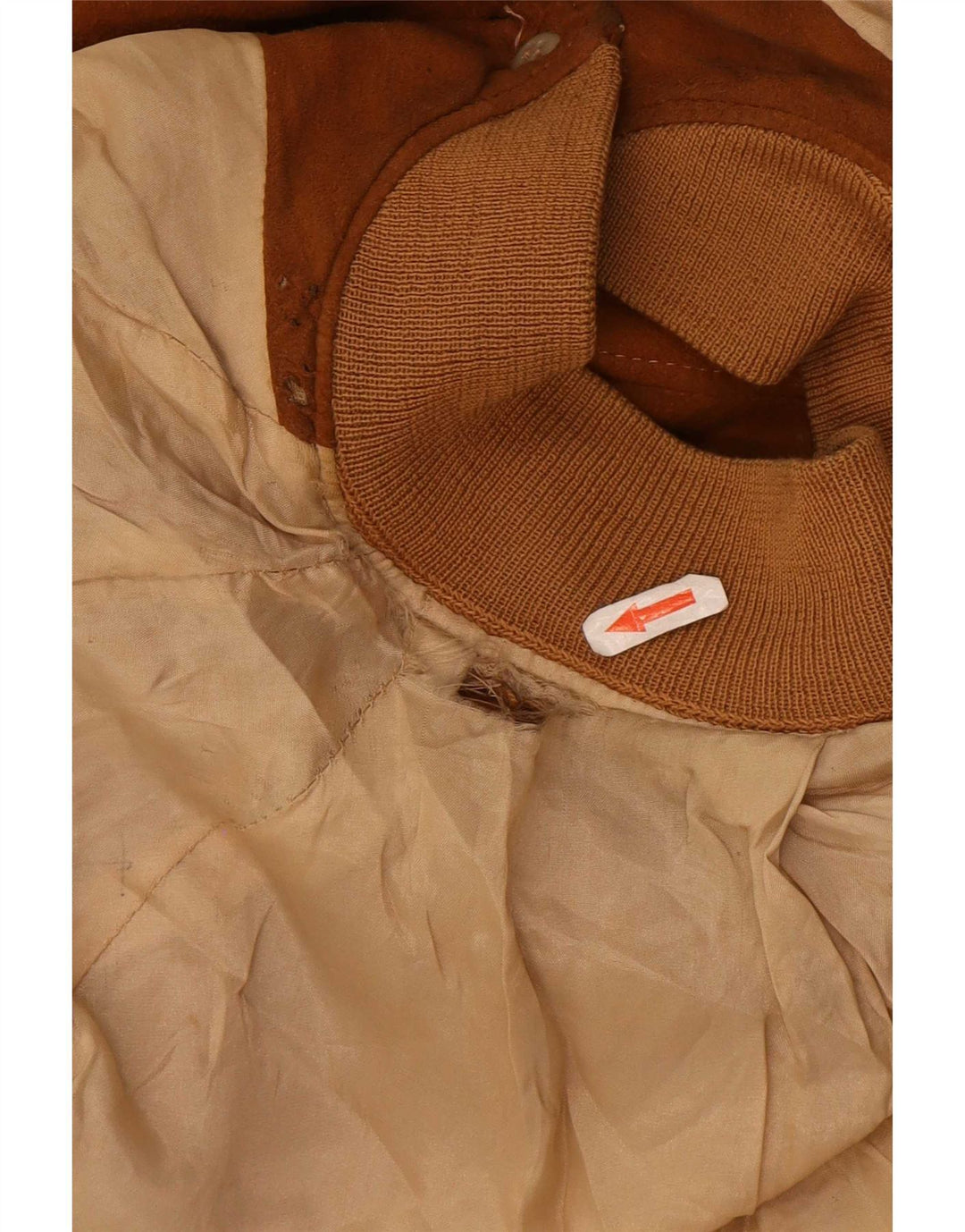 Vintage Herren Wildleder Bomberjacke UK 38 Medium Beige