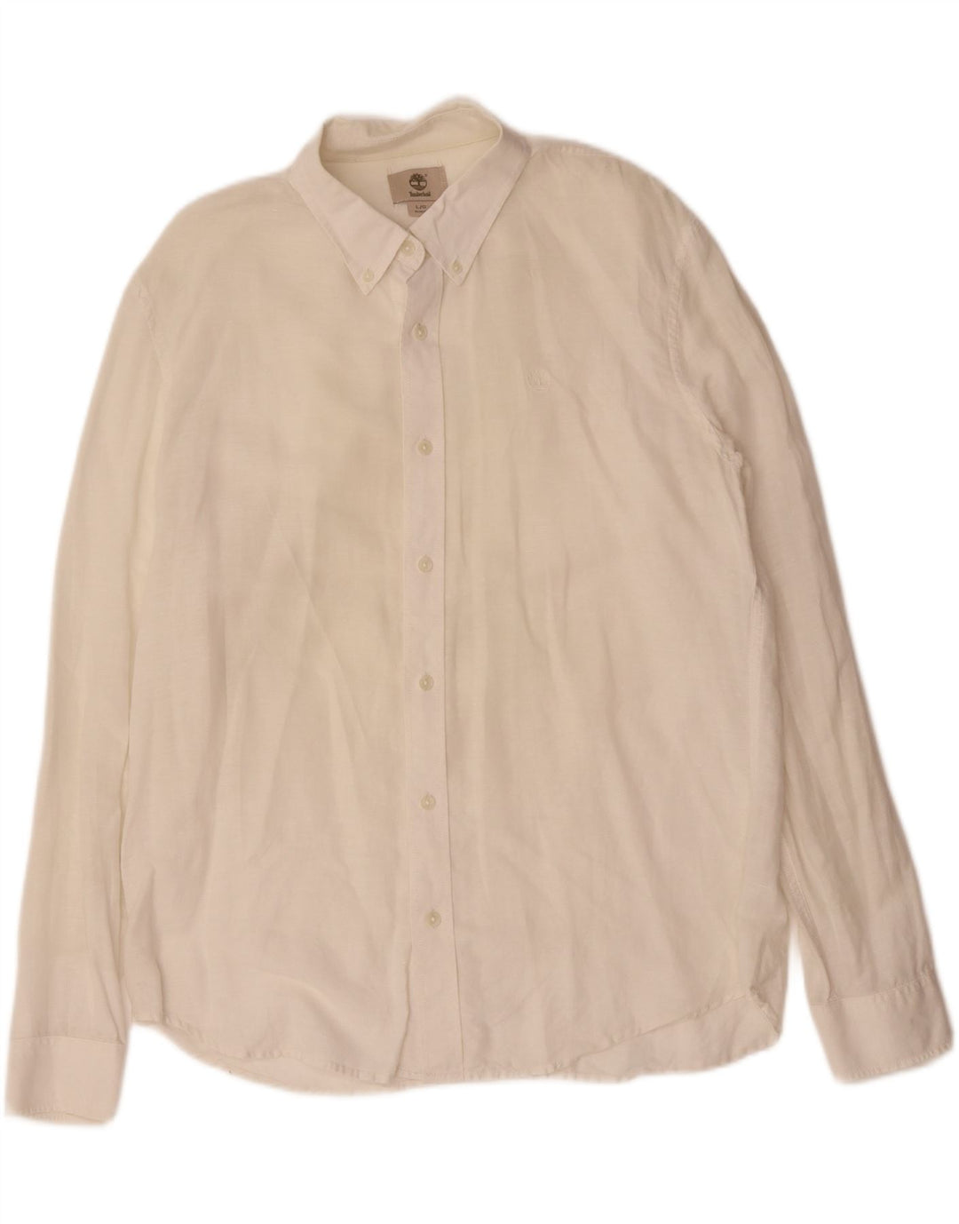 TIMBERLAND Mens Slim Fit Shirt Large Off White