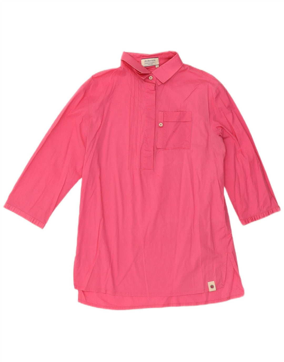 Jeckerson Damen-Pulloverhemd mit 3/4-Ärmeln, UK-Größe 10, Größe S, Rosa, Baumwolle