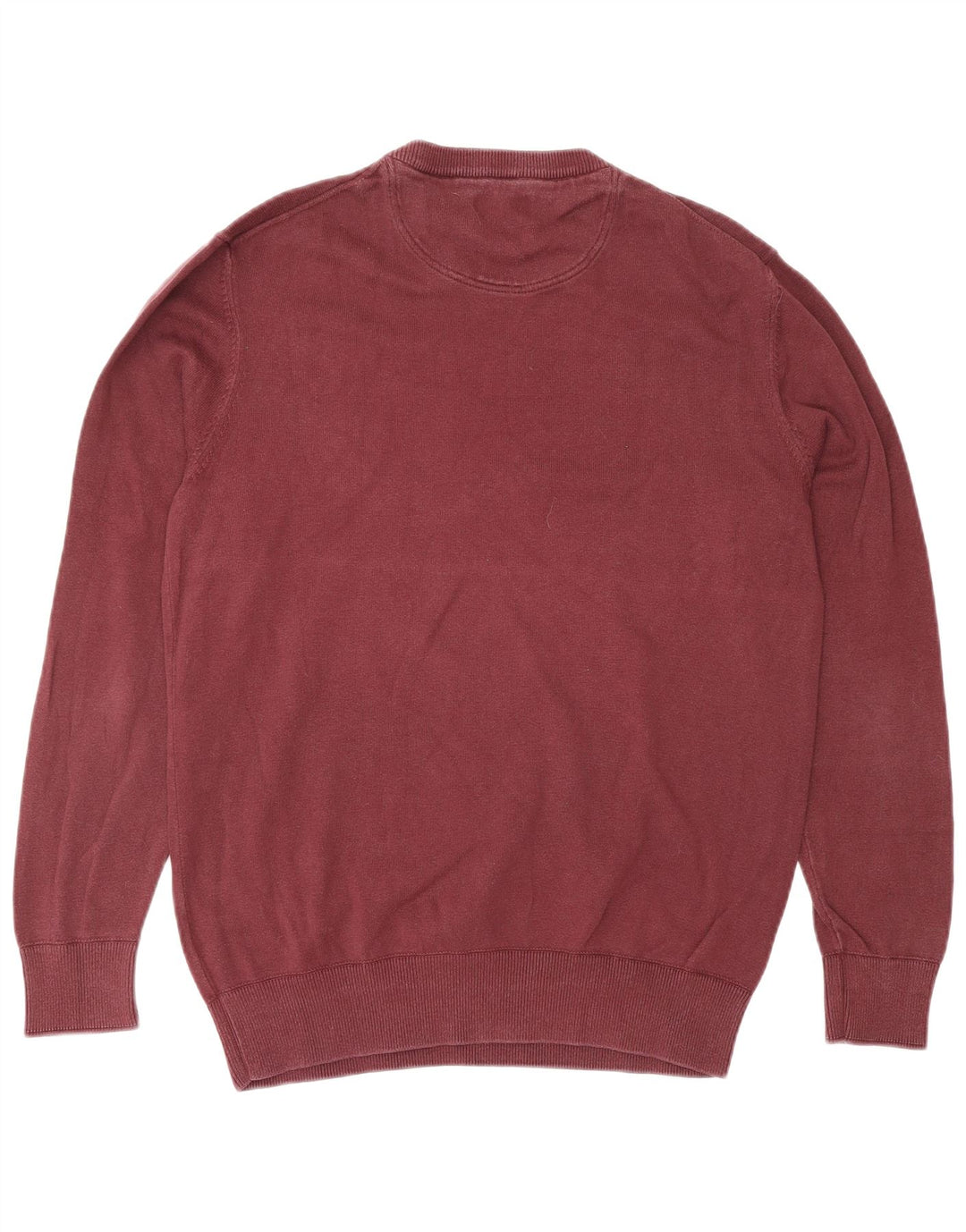 TIMBERLAND Herren-Pullover mit Rundhalsausschnitt, mittelgroße burgunderrote Baumwolle