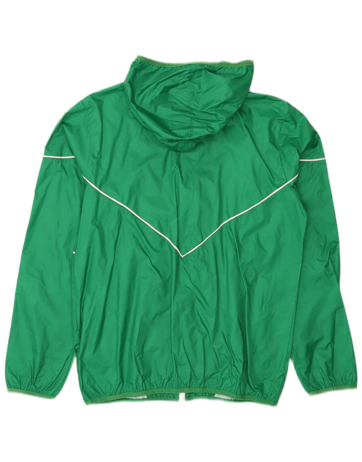 Adidas Herren-Regenjacke mit Kapuze, UK 38, mittelgrünes Nylon