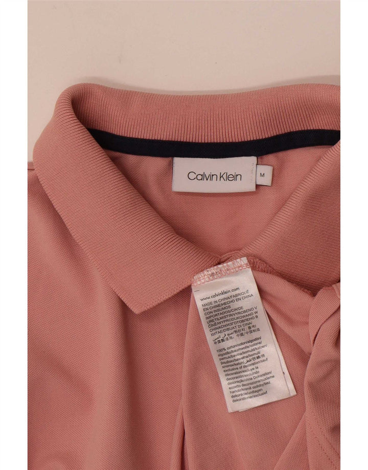 Calvin Klein Herren-Poloshirt aus mittelrosa Baumwolle