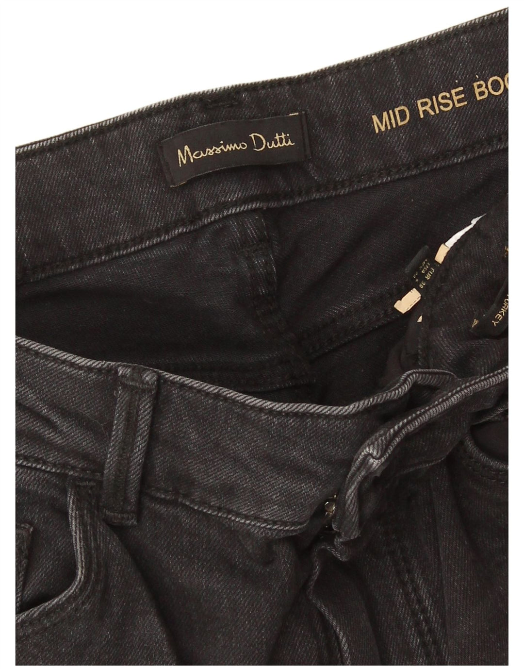 Massimo Dutti Damen Mid Rise Bootcut Jeans EU 38 Small W28 L32 Grau