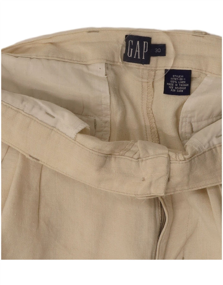 GAP Damen Pegged Chino Shorts W30 Mittelweißes Leinen