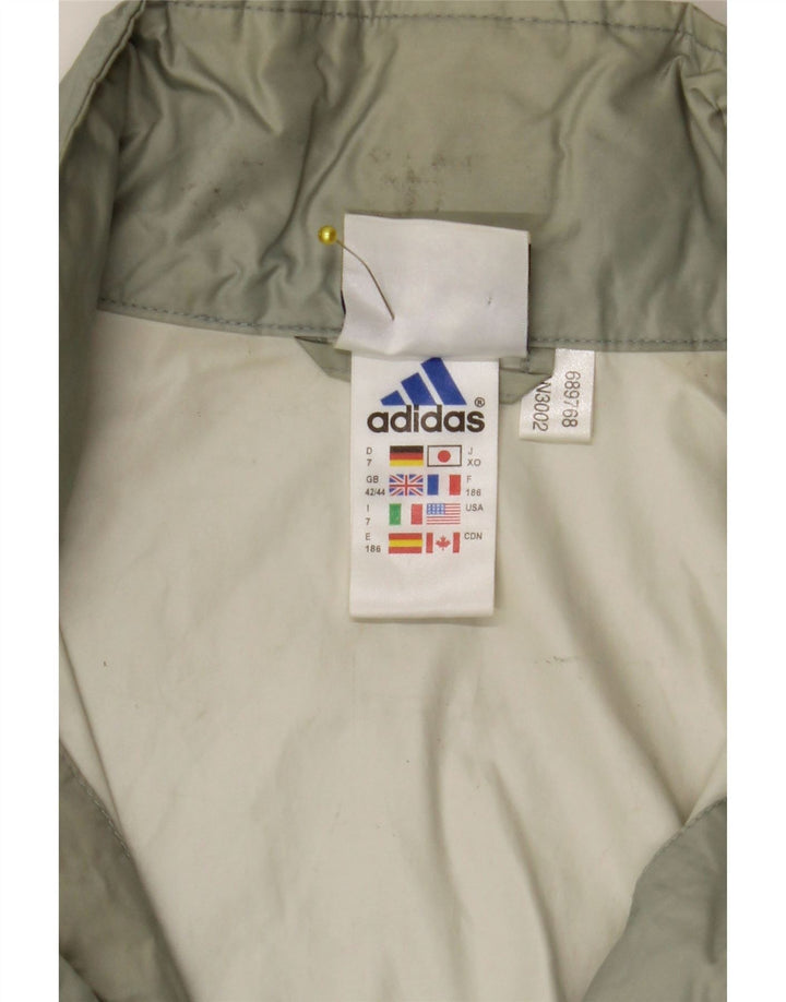 Adidas Herren-Regenjacke mit Kapuze, UK 42/44, großes grünes Polyamid