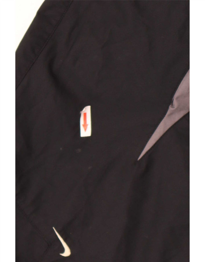 Nike Damen-Trainingsanzugoberteil, US-Größe 12/14, großes schwarzes Colourblock-Polyester