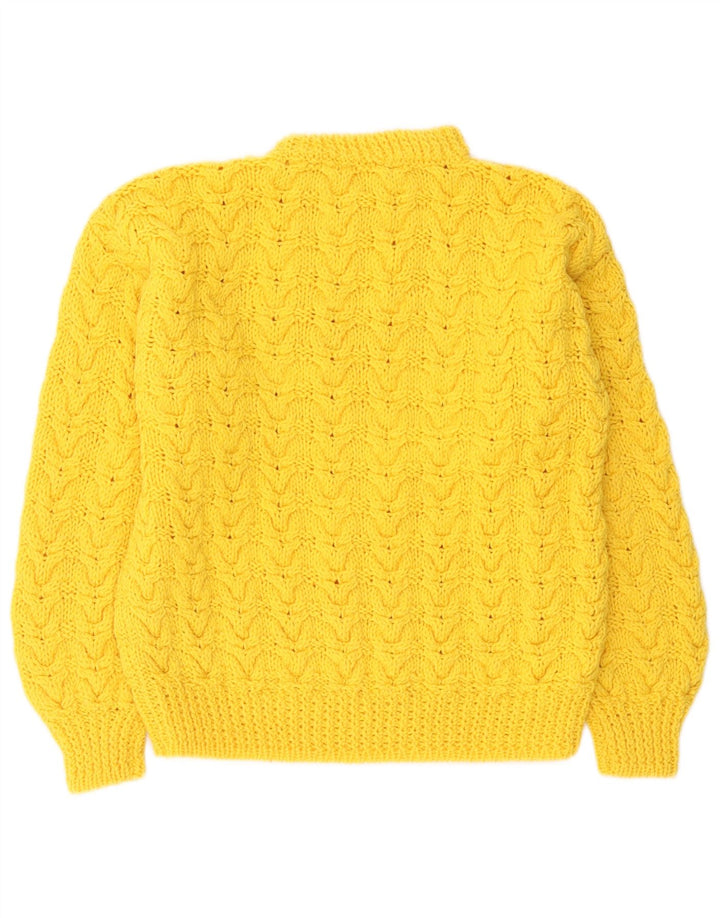 Vintage Damen Rollkragenpullover Pullover UK 12 Mittelgelb