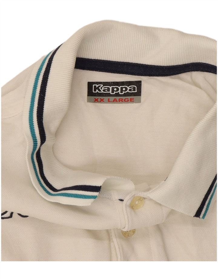 KAPPA Mens Polo Shirt 2XL White Cotton