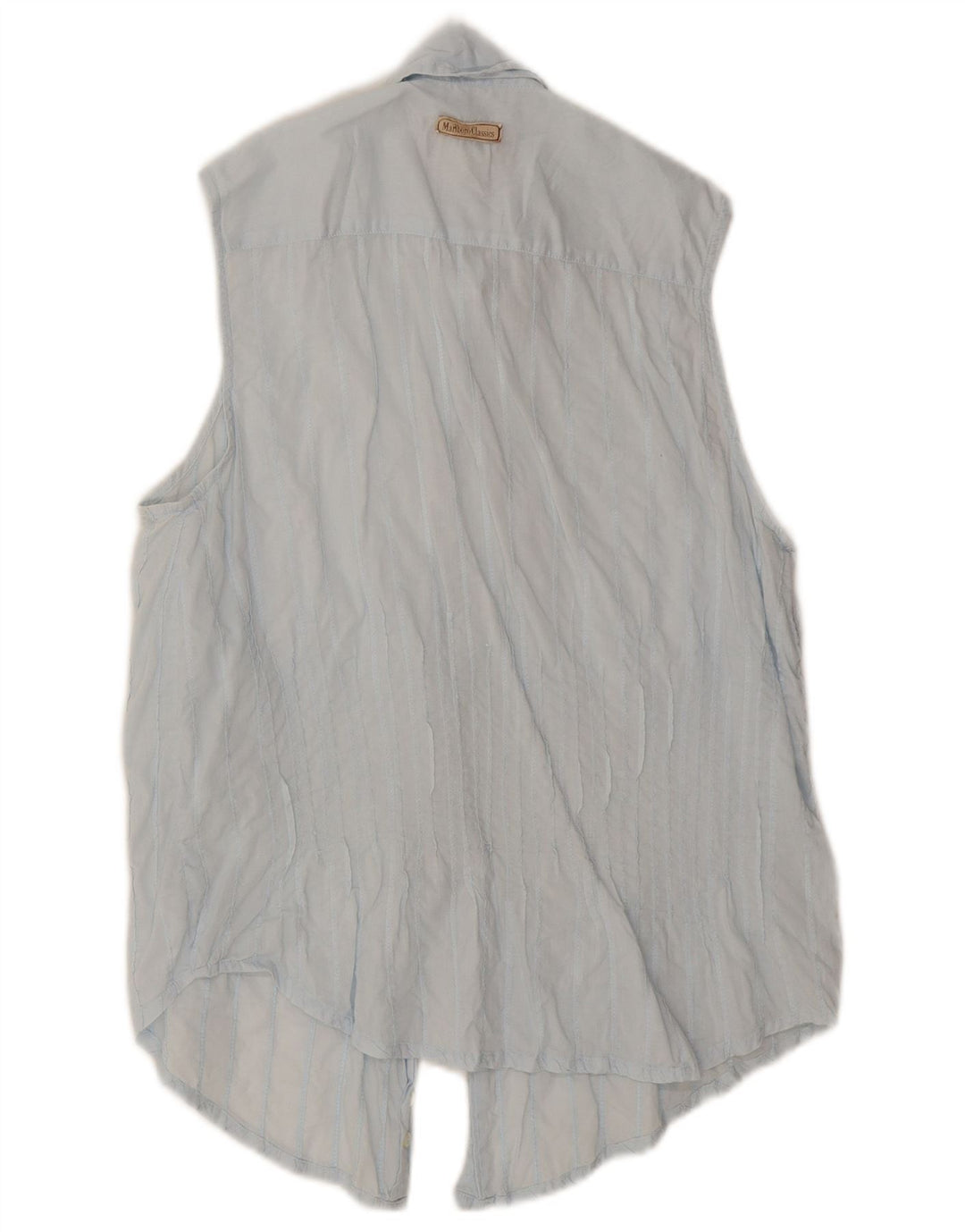 Marlboro Classics Damen Ärmelloses Slim-Fit-Hemd UK 14 Mittelblau