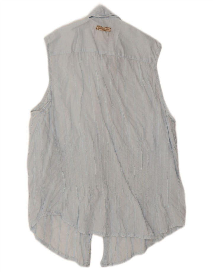 Marlboro Classics Damen Ärmelloses Slim-Fit-Hemd UK 14 Mittelblau