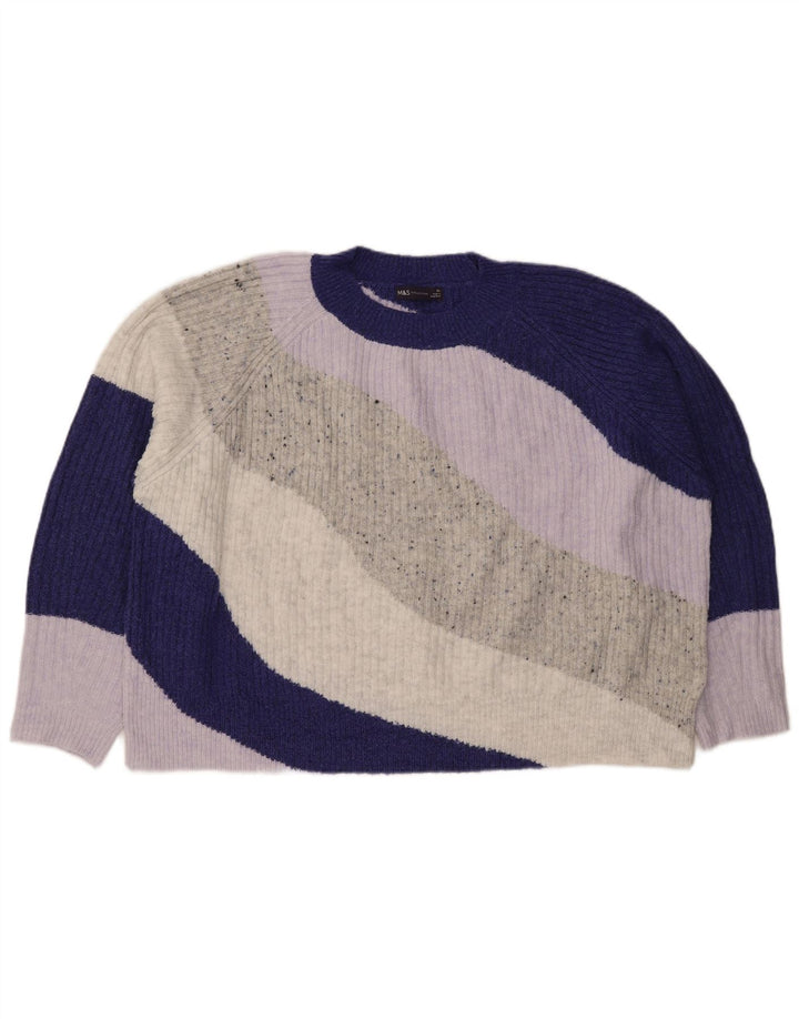 Marks & Spencer Damen-Pullover mit Rundhalsausschnitt, Gr. 18, XL, Mehrfarbig