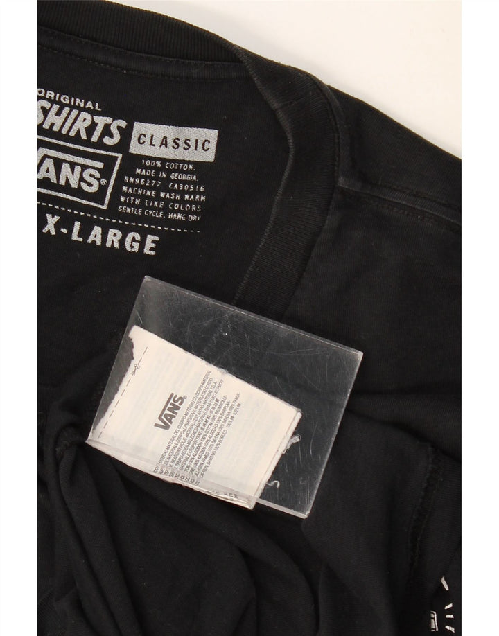 VANS Herren Classic Fit Graphic T-Shirt Top XL Schwarz Baumwolle