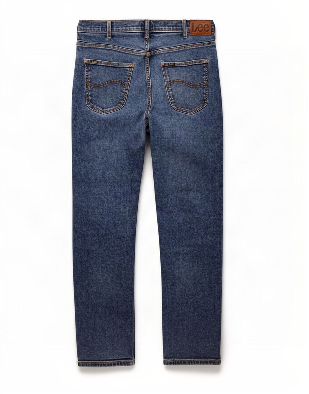 Lee Herren Brooklyn Straight Jeans W36 L32 Blaue Baumwolle
