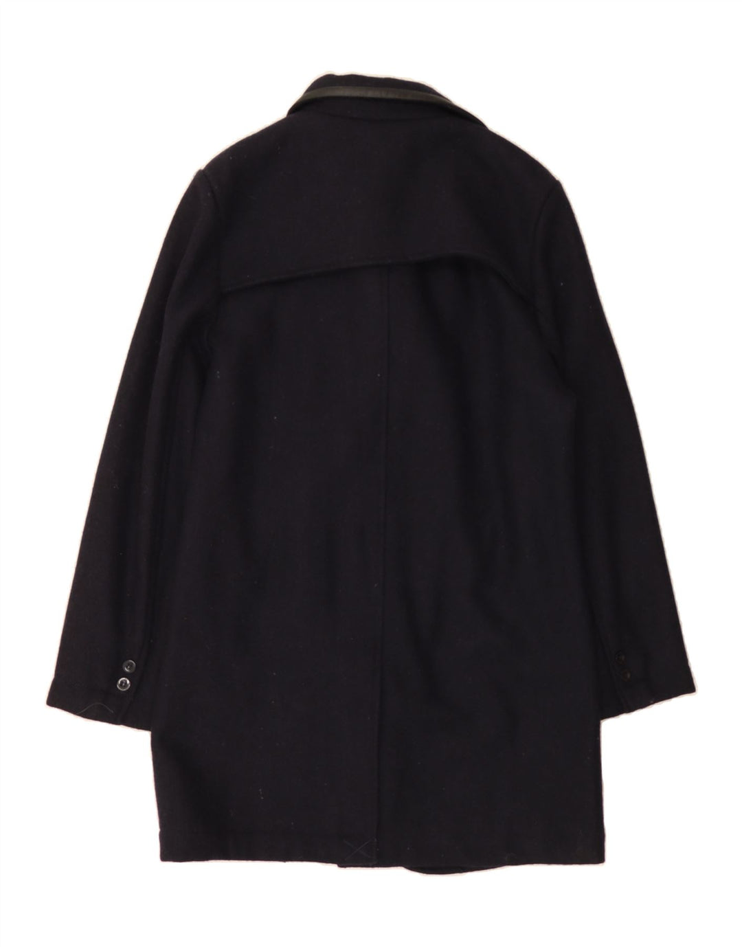 VINTAGE Womens Double Breasted Coat UK 16 Large Navy Blue Wool Vintage Vintage and Second-Hand Vintage from Messina Hembry 