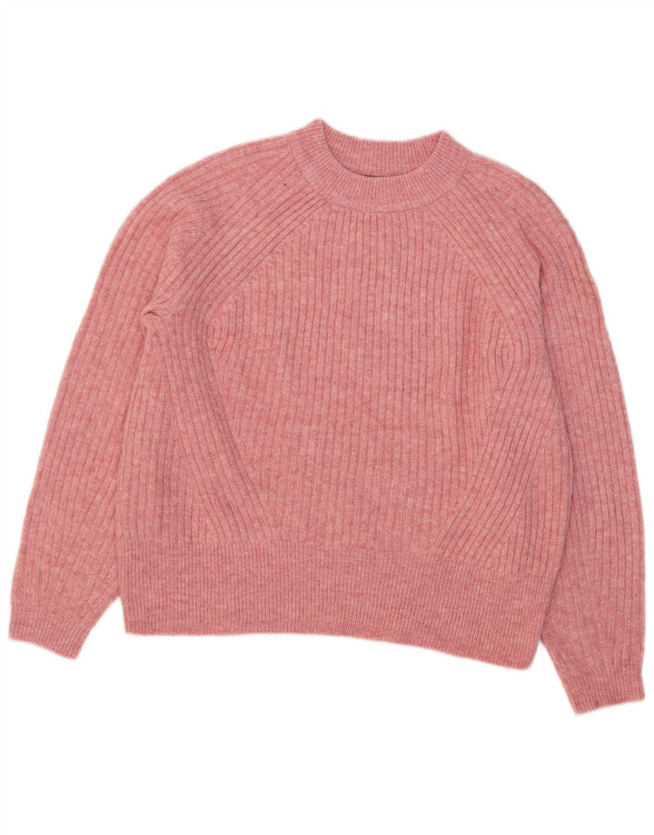 Marks & Spencer Damen-Pullover mit Rundhalsausschnitt, Gr. 14, Mittelrosa, Acryl