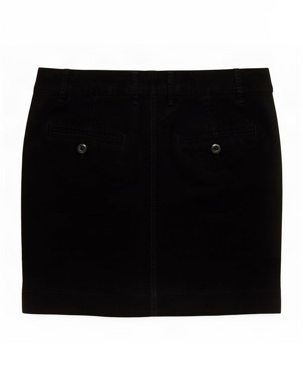 Marks & Spencer Damen Mini-Cordrock UK 14 Large W34 Schwarze Baumwolle