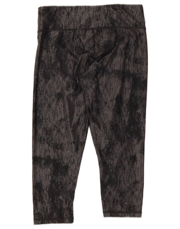 Puma Damen Capri-Leggings UK 10 Small Black Tie Dye