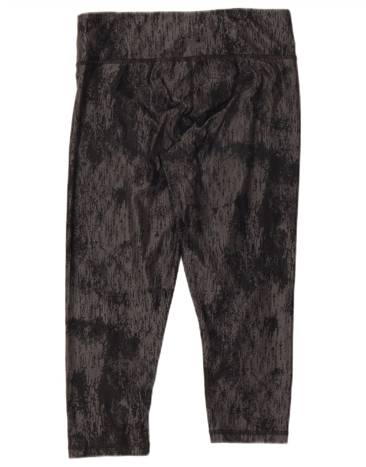 Puma Damen Capri-Leggings UK 10 Small Black Tie Dye