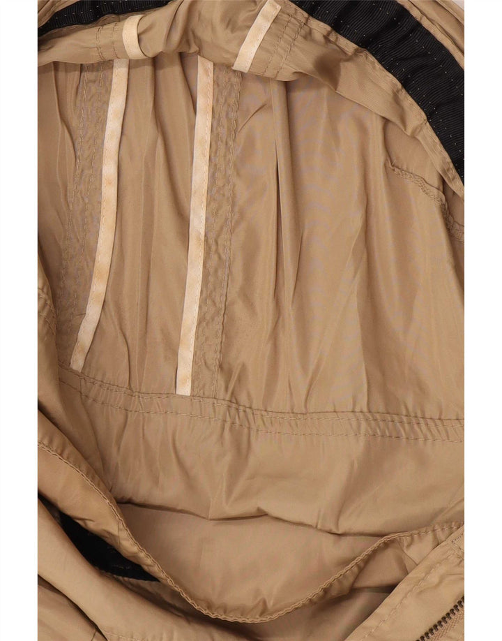 Zara Damen-Regenjacke mit Kapuze, UK 12, Mittelbeige, Polyester