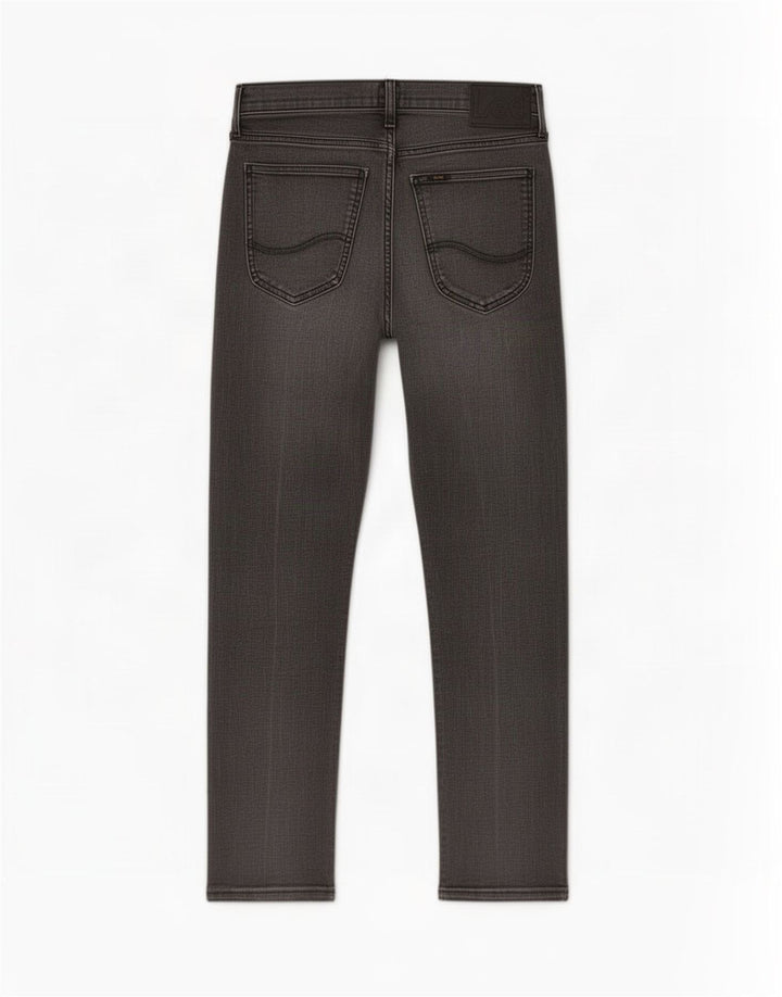 Lee Herren Luke Slim Jeans W33 L26 Graue Baumwolle