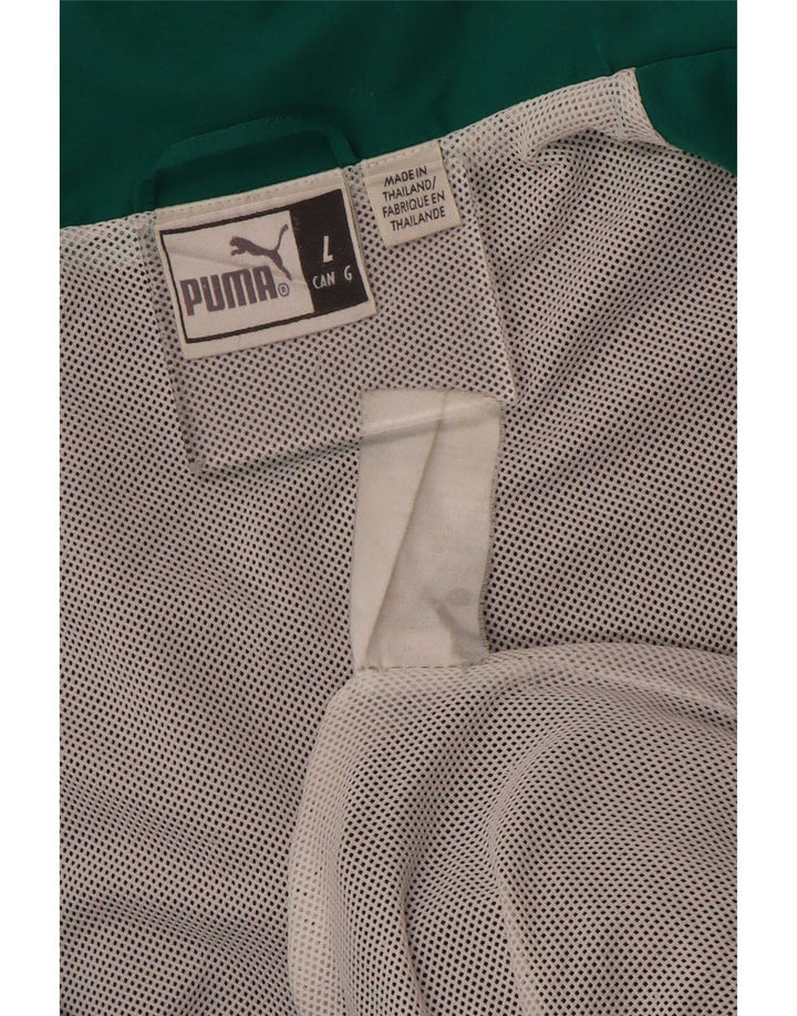 Puma Herren-Trainingsanzug mit grafischem Oberteil, großes braunes Farbblock-Polyester