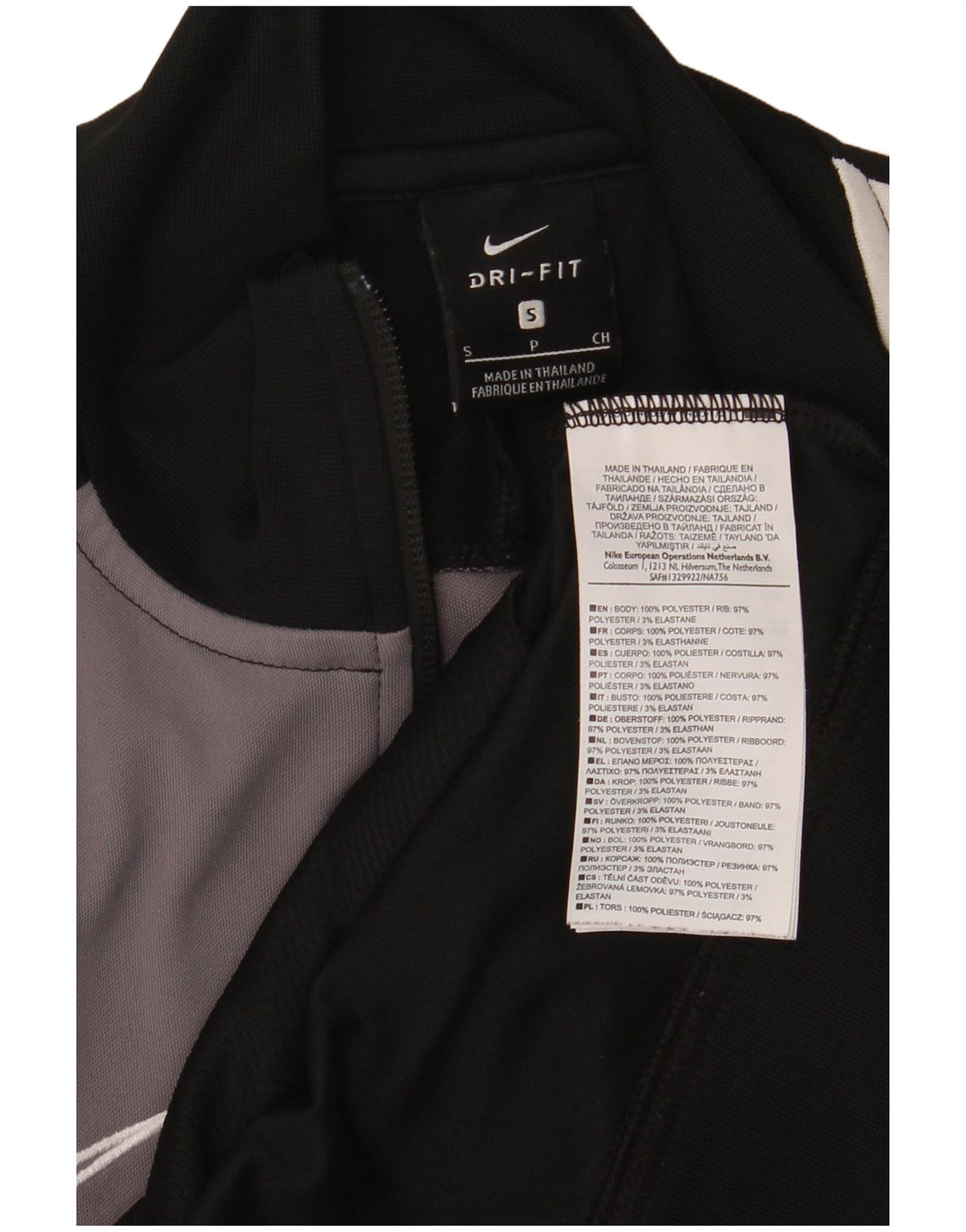 Nike Herren Dri Fit Trainingsanzug-Oberteil, Jacke, Größe S, Schwarz, Farbblock-Polyester