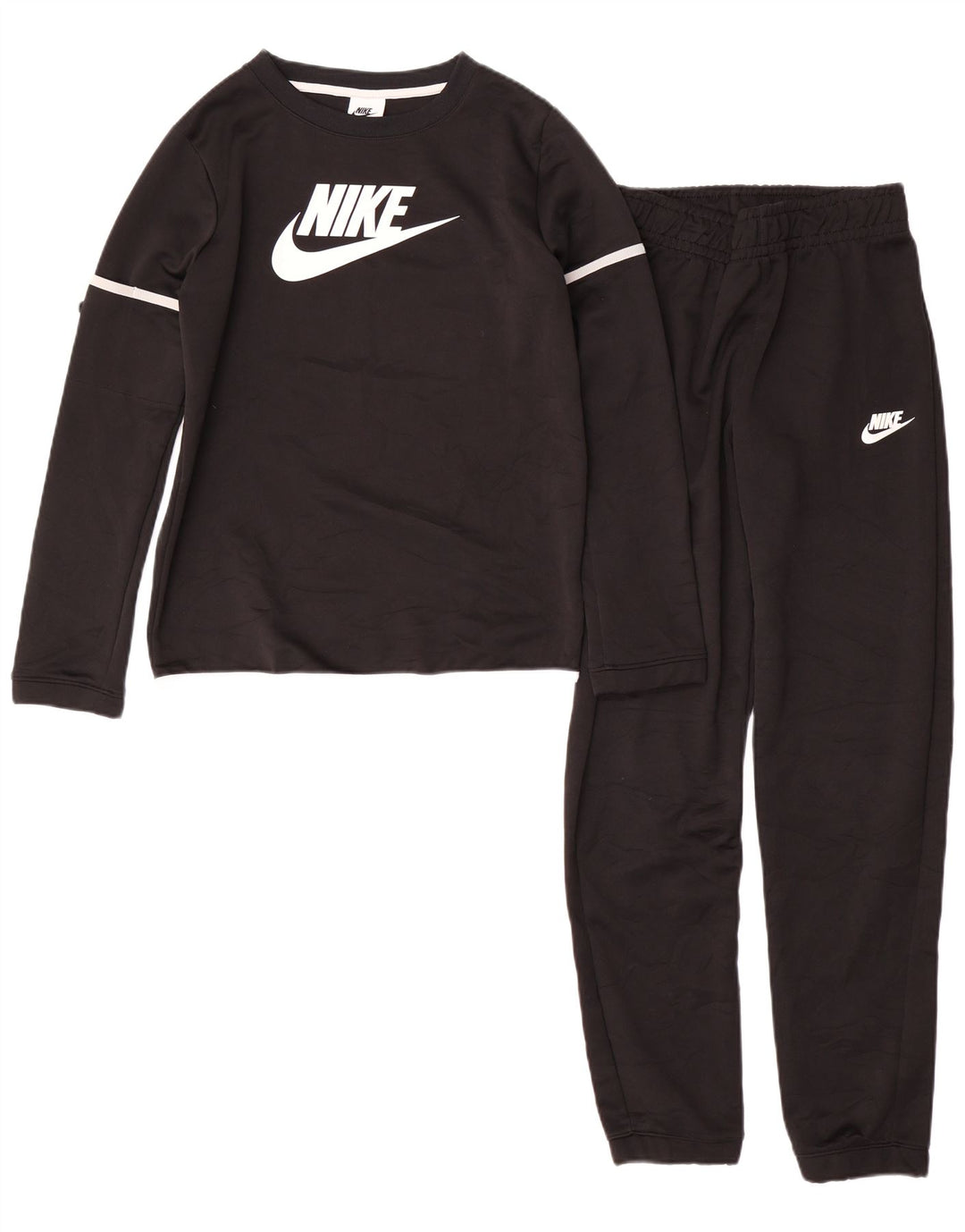 NIKE Jungen-Trainingsanzug mit Grafik, komplett, 12–13 Jahre, Größe L, Schwarz