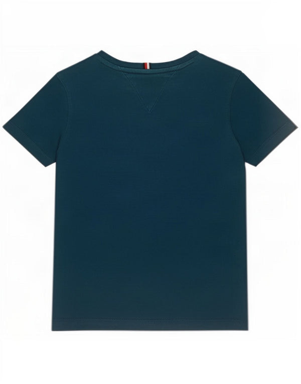 Tommy Hilfiger Jungen-T-Shirt mit Grafik, 7–8 Jahre, blaue Baumwolle