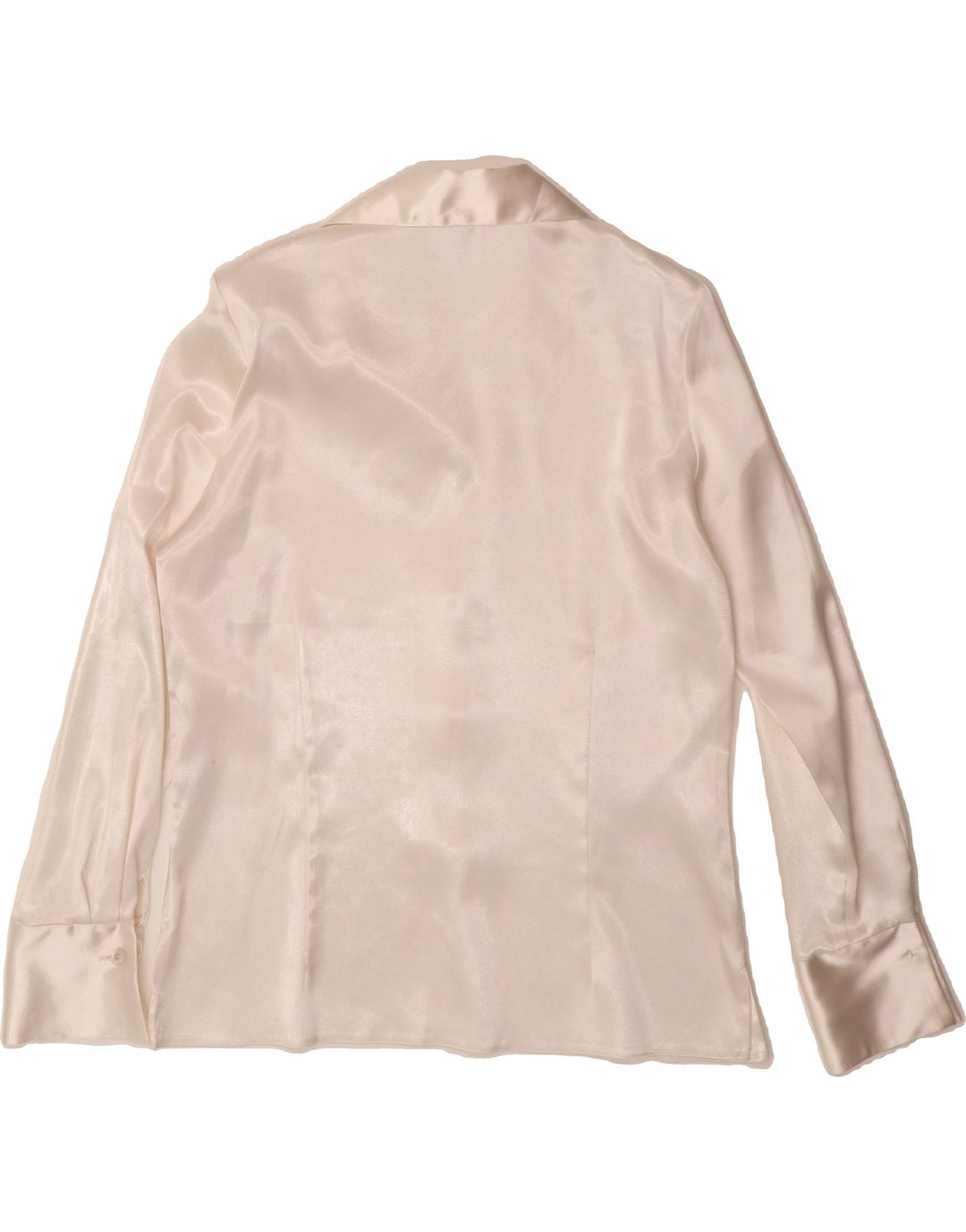 VIA VENETO Womens Shirt Blouse UK 12 Medium Off White Polyester Vintage Via Veneto and Second-Hand Via Veneto from Messina Hembry 