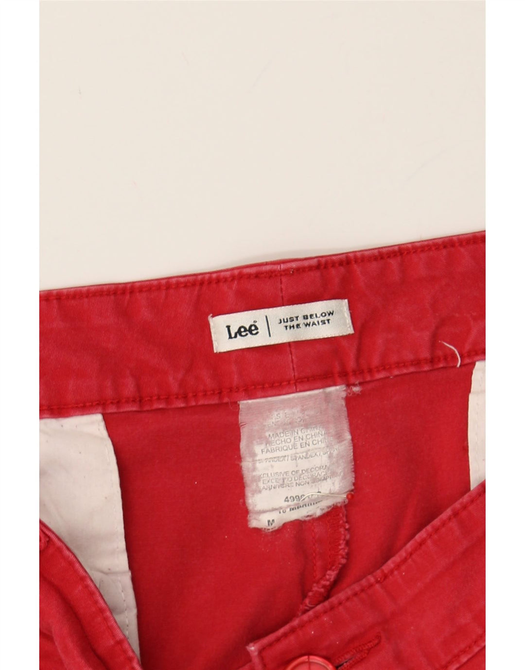 LEE Womens Capri Trousers US 10 Large W38 L20 Red Cotton Vintage Lee and Second-Hand Lee from Messina Hembry 