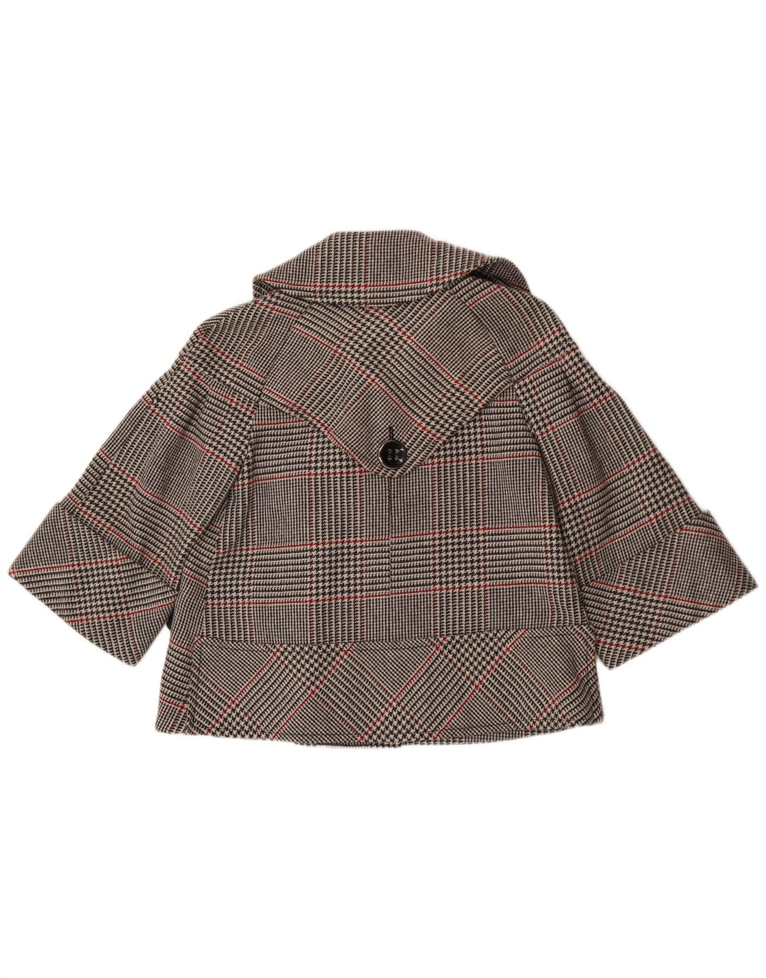 Kurze zweireihige Blazerjacke für Damen von Zara, UK 14, Mittelgrau kariert