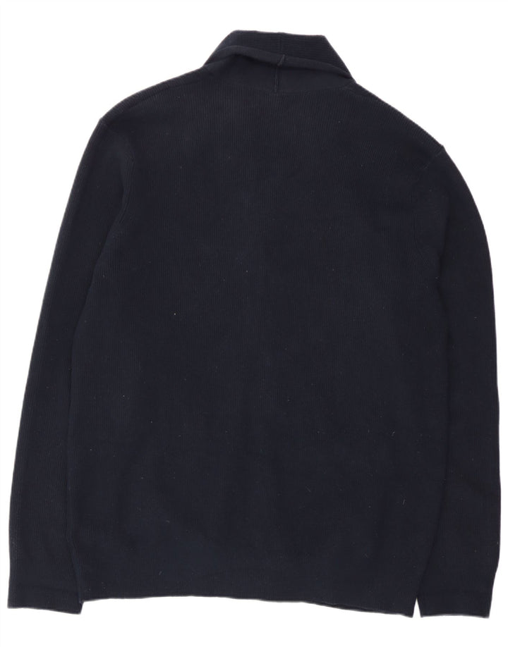 Marks & Spencer Herren Strickjacke XL Marineblau Polyester