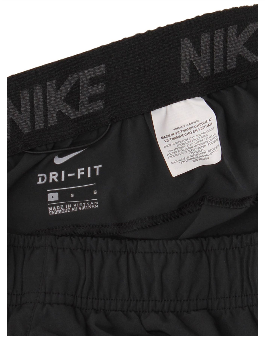 Nike Herren Dri Fit Sportshorts, groß, aus schwarzem Polyester