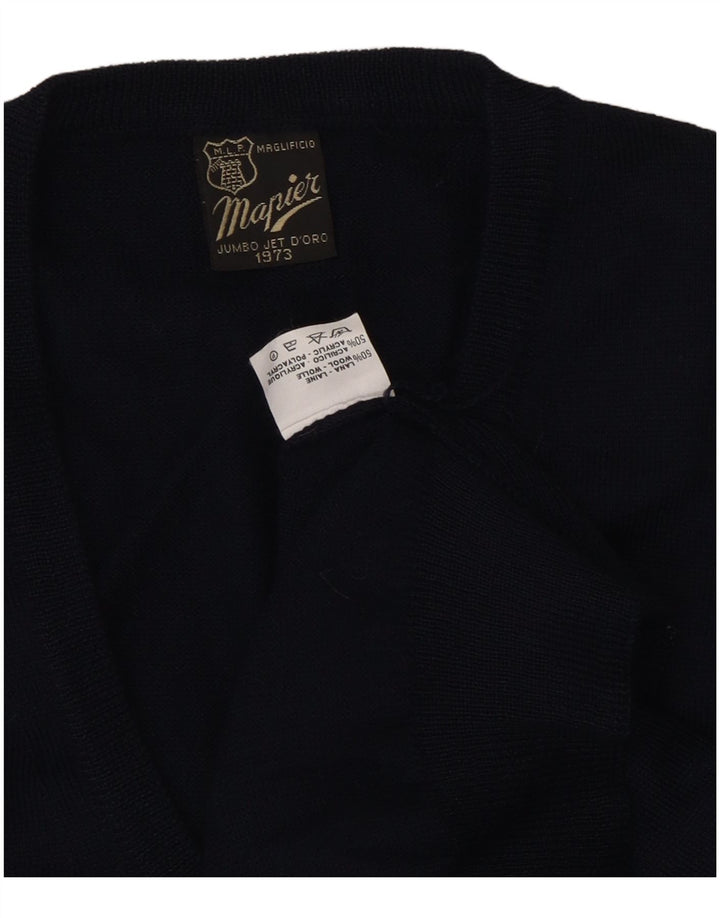 MAPIER Herren Weste Tank Top Medium Marineblau Wolle