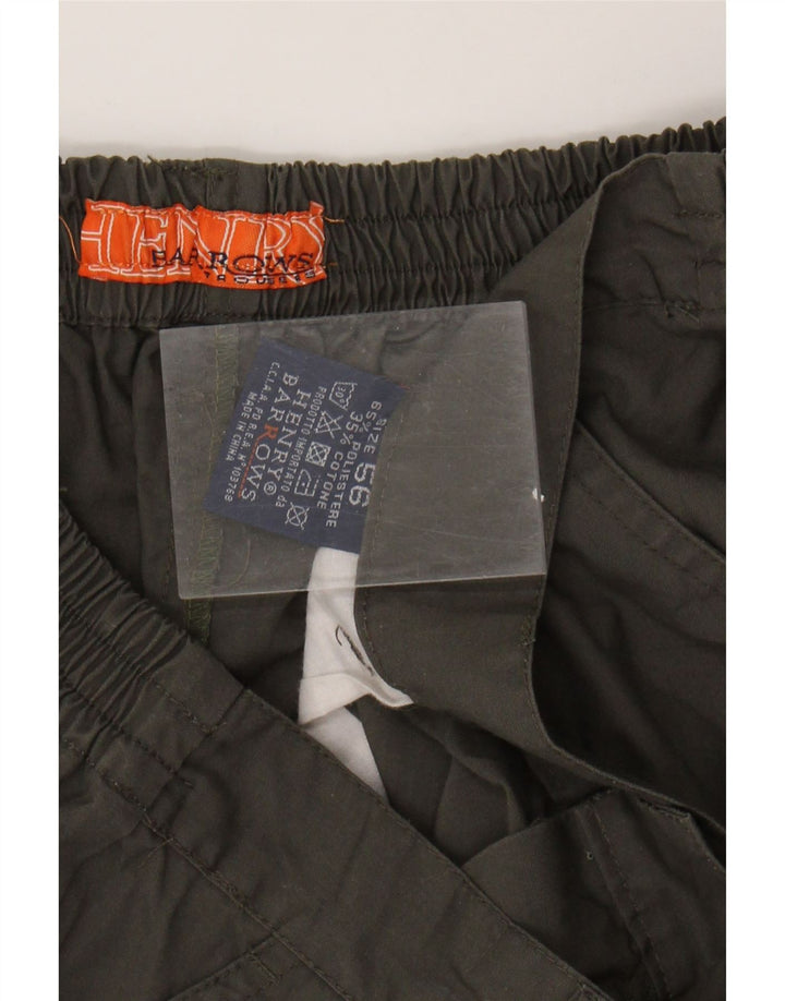 VINTAGE Womens Chino Shorts W34 Large  Grey Polyester