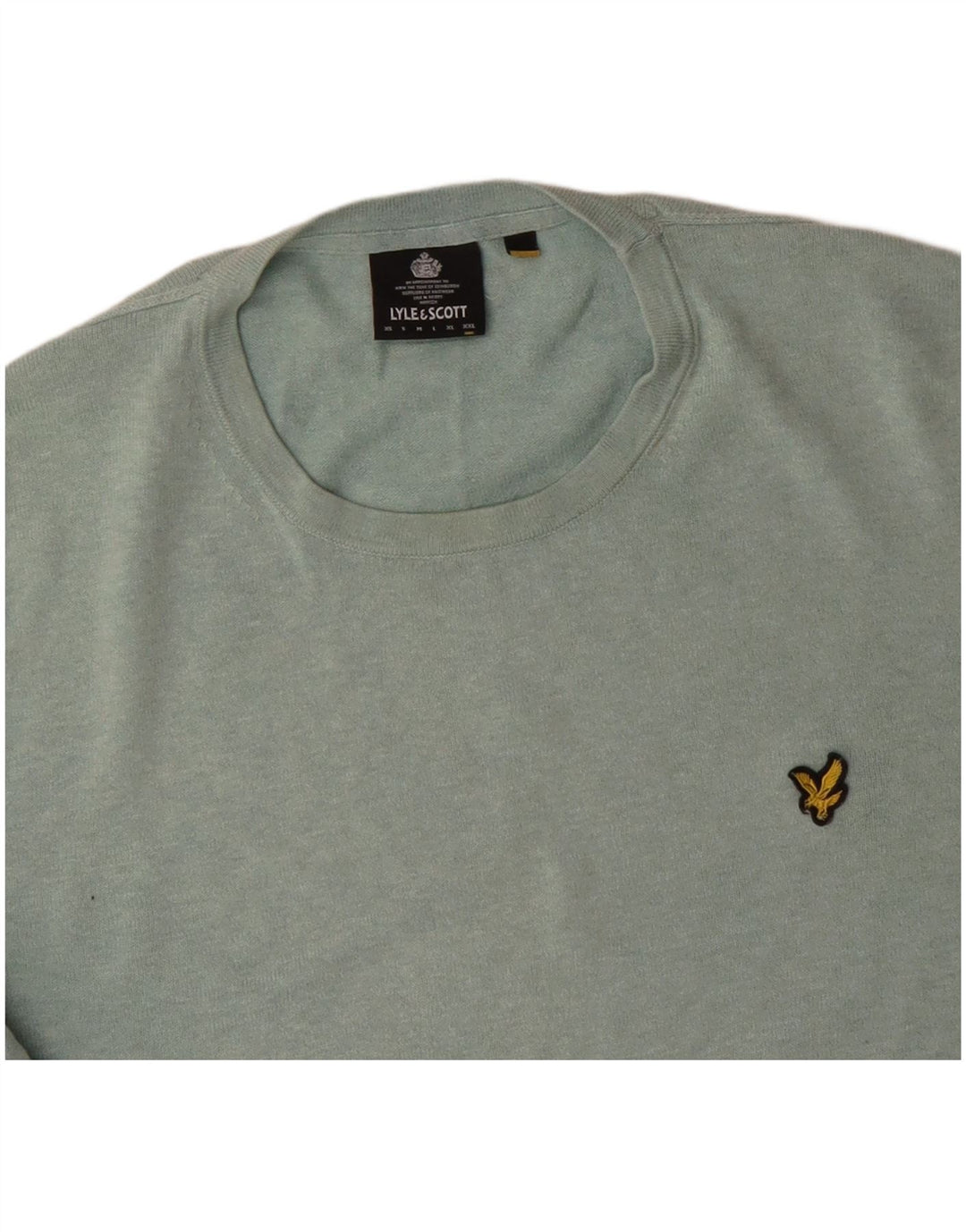 LYLE & SCOTT Herren-Pullover mit Rundhalsausschnitt, 2XL, grüne Baumwolle