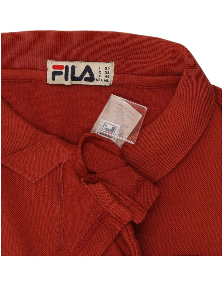 FILA Herren Poloshirt mittelrote Baumwolle