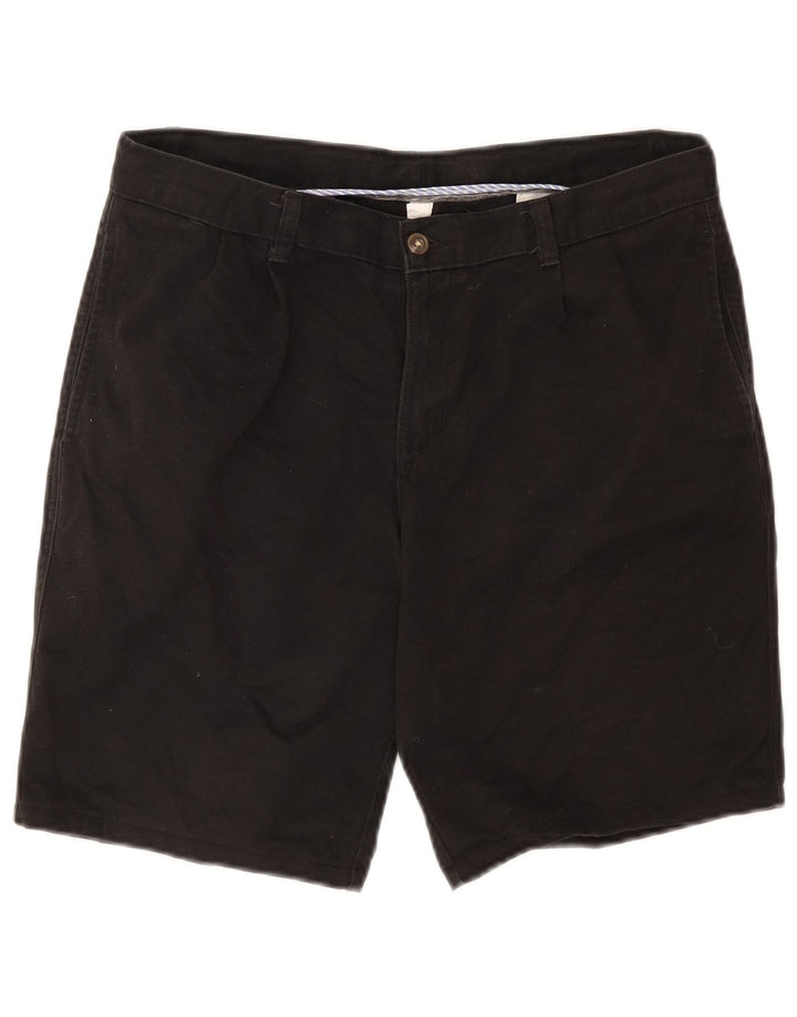 Chaps Husky Chino-Shorts für Jungen, 15–16 Jahre, W32, schwarze Baumwolle