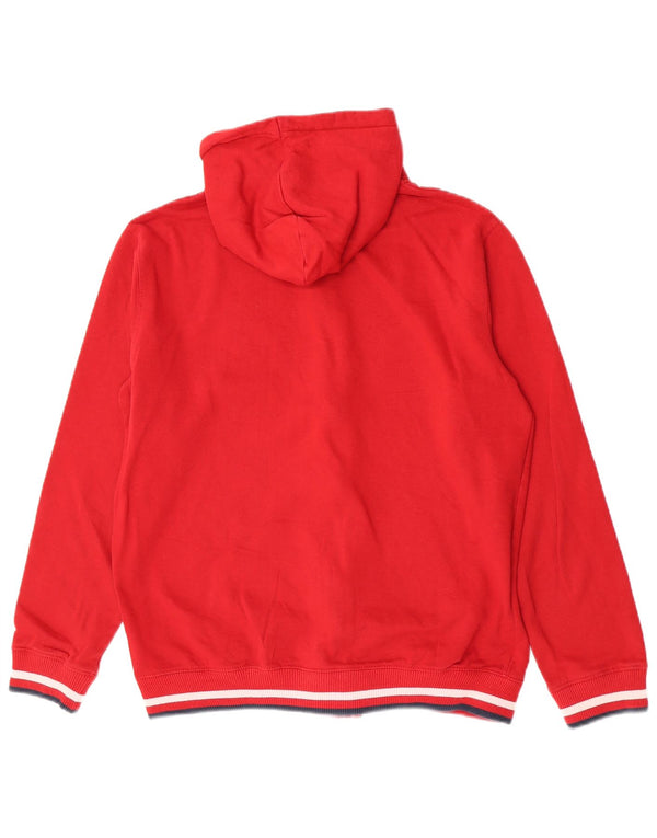 Lotto Damen-Kapuzenpullover mit Reißverschluss, XL, rote Baumwolle