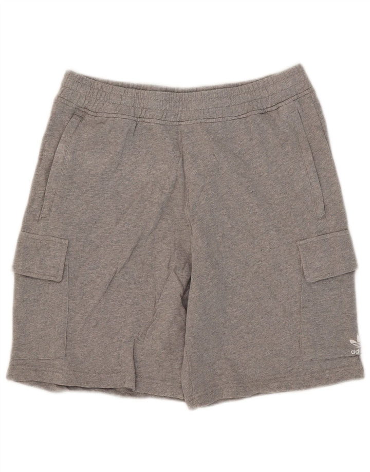 Adidas Herren Cargo Sport Shorts Große graue Baumwolle