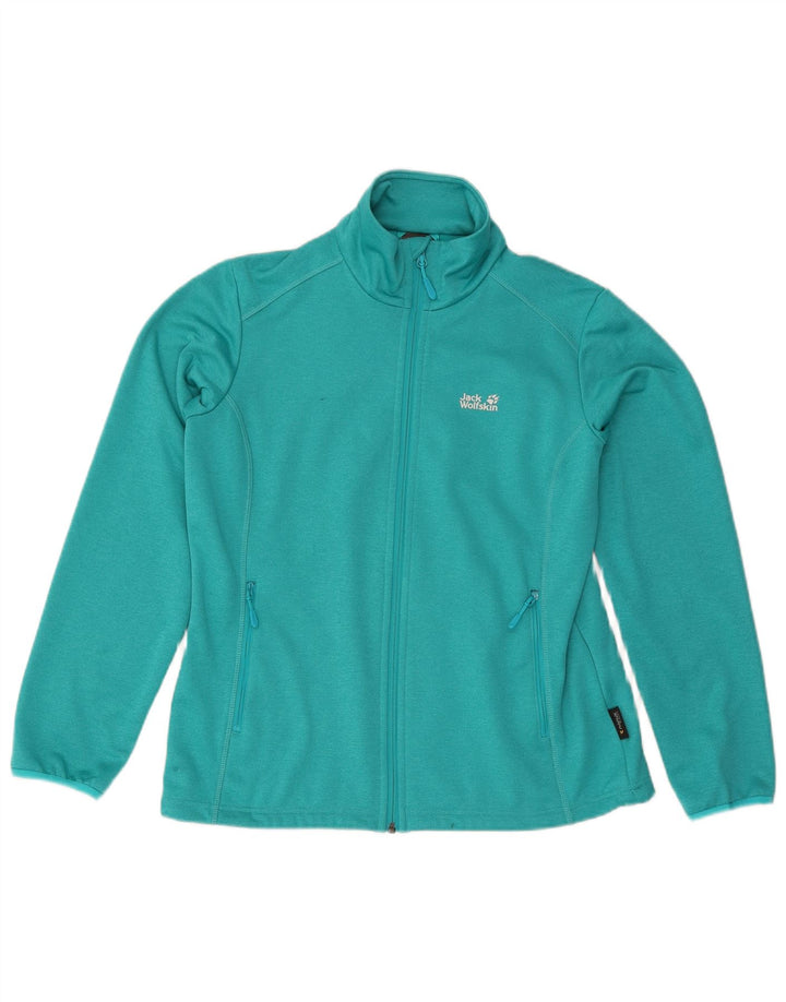Jack Wolfskin Damen Trainingsanzug Top Jacke UK 14/16 Large Türkis