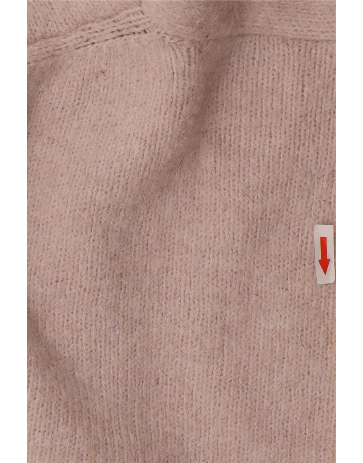 Langer, übergroßer Damen-Cardigan von Zara, Gr. 10, Größe S, Rosa, Polyester