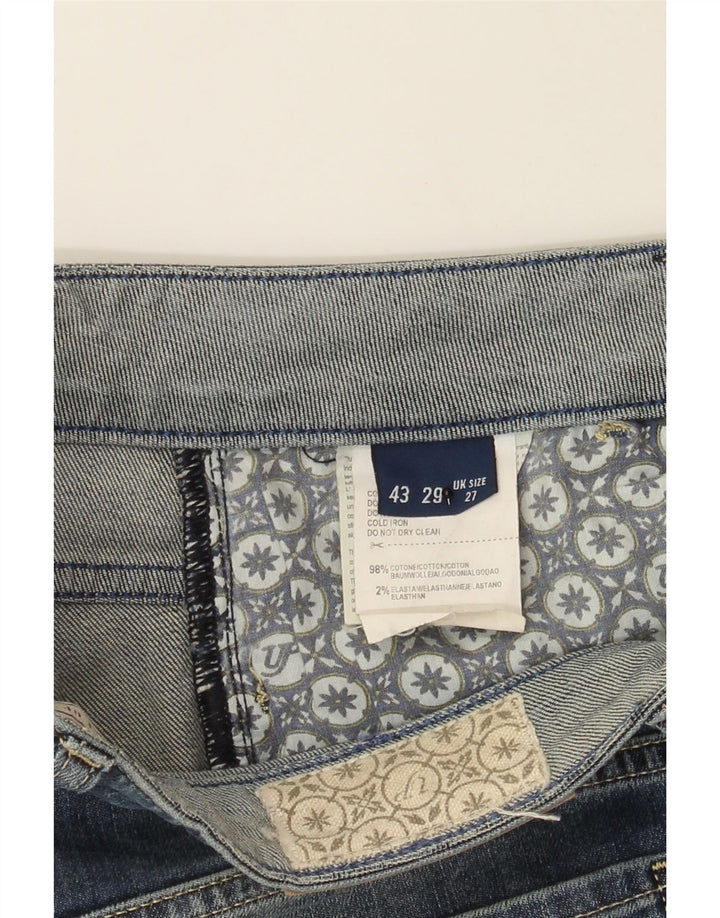 TRUSSARDI Womens Slim Jeans W27 L31 Blue Cotton Vintage Trussardi and Second-Hand Trussardi from Messina Hembry 