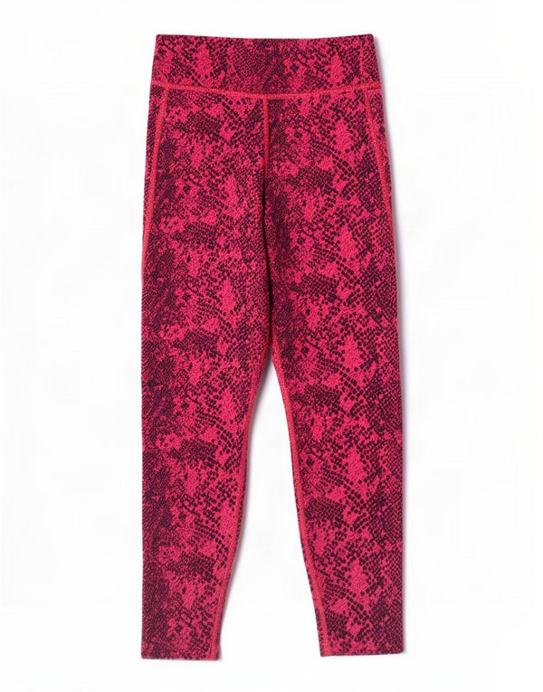 Adidas Aeroready-Leggings für Mädchen, 11–12 Jahre, rosafarbenes Polyester mit Tiermuster