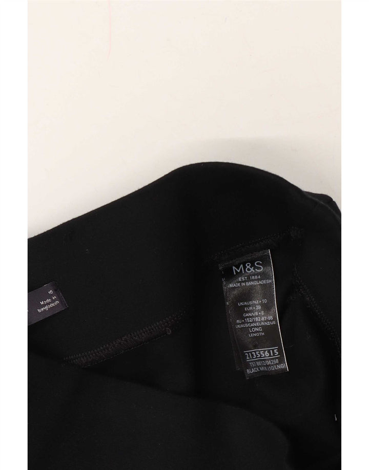 Marks & Spencer Damen Leggings UK 10 Small Schwarze Viskose