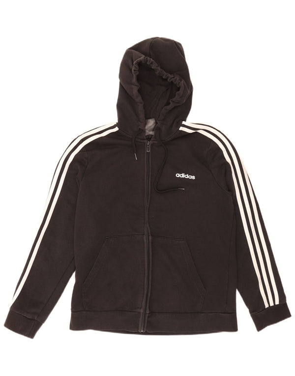 Adidas Damen Regular Fit Zip Hoodie Pullover UK 16/18 Large Schwarz Sport