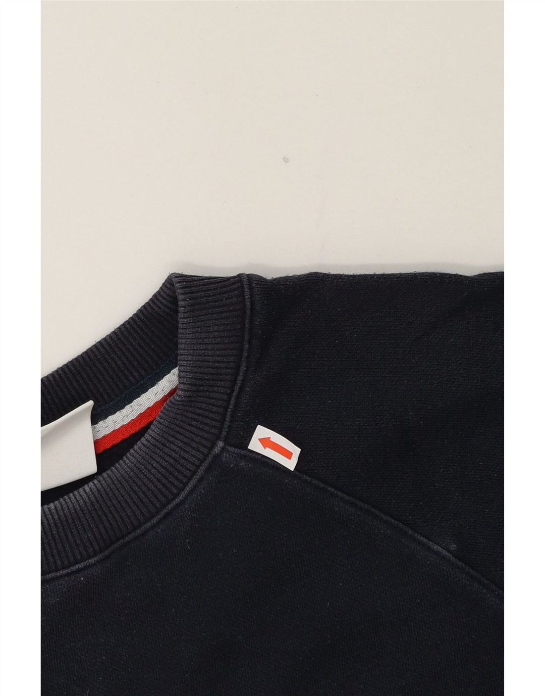 CHAMPION Womens Oversized Graphic Sweatshirt Jumper UK 14 Medium Navy Blue Vintage Champion and Second-Hand Champion from Messina Hembry 