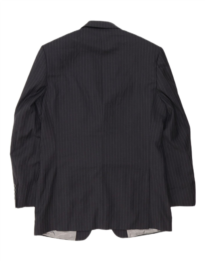 Marks & Spencer Herren-Blazer mit 2 Knöpfen, UK 40, mittelgrau, Nadelstreifen