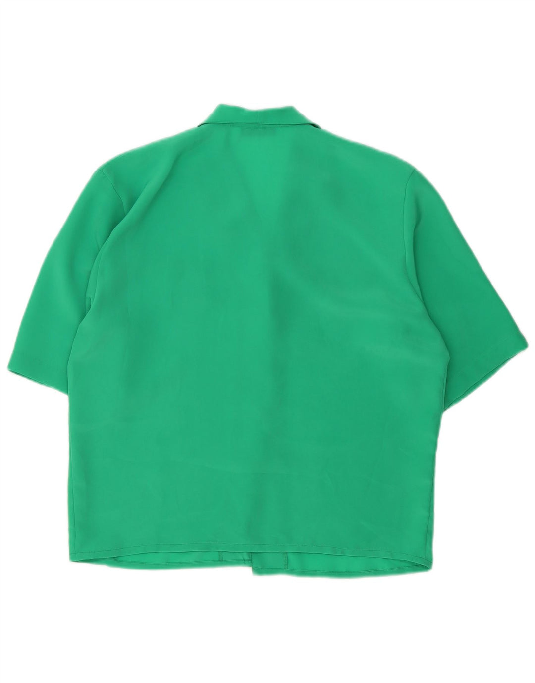 Marcello Cioni Damen Kurzarm-Hemdbluse IT 44 Mittelgrün