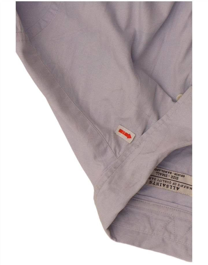 All Saints Herrenhemd, klein, aus blauer Baumwolle